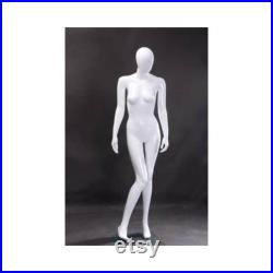 Women's Glossy White Stylish Full Body Female Mannequin ZARA2EG