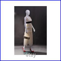 Women's Glossy White Stylish Full Body Female Mannequin ZARA6EG