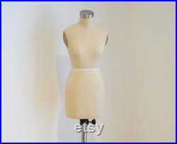 Women's Half Scale Dress Form Pinnable 1 2 Tailor Female Mannequin for School Beige sewing mini mannequin standard size UK8 10