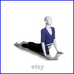 Women's Yoga Mannequin Glossy White Finish Prone Cobra Stretching Position YOGA08