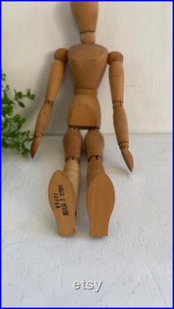 Wooden Articulated Artist Mannequin 12 Wood Drawing Model For Sketching Display
