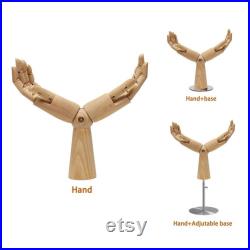 Wooden Hand Display Mannequin Beech Wood Jewelry Holder