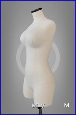 ZOE Extra soft anatmic dress form for corset and lingerie design Professional tailor mannequin torso Fully pinnable Tailor dummy