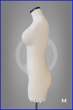 ZOE Extra soft anatmic dress form for corset and lingerie design Professional tailor mannequin torso Fully pinnable Tailor dummy