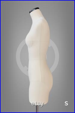 ZOE Extra soft anatmic dress form for corset and lingerie design Professional tailor mannequin torso Fully pinnable Tailor dummy