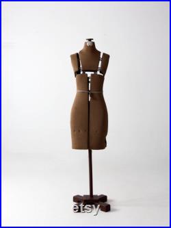 antique adjustable dress form, mannequin