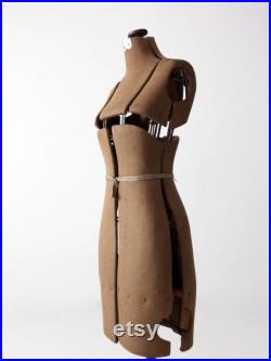 antique adjustable dress form, mannequin