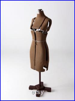 antique adjustable dress form, mannequin