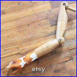 antique wooden Articulated Mannequin Arm and papier marche hand Vintage shop display mannequin parts 1930's