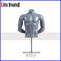 lilladisplay adjustable height light gray athletic fitness male sports mannequin torso Juan