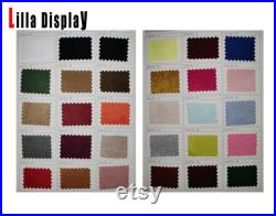 lilladisplay personalized 55 colors pinnable adjustable gold base abstract face suede velvet female mannequin head SL03