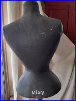 rare antique french MANNEQUIN Dress Form WASP WAIST Napoleon lll Ca 1850 Paris