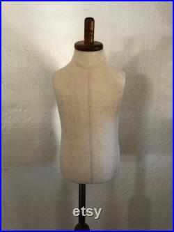 vintage Ivory Fabric Dress Form Mannequin Dress Makers Model