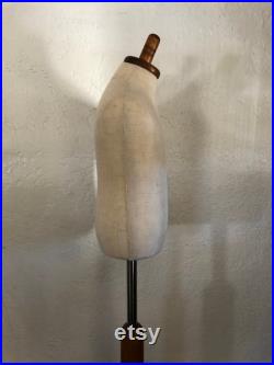 vintage Ivory Fabric Dress Form Mannequin Dress Makers Model