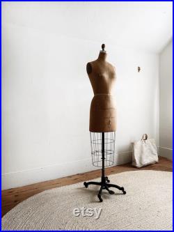 vintage dress form WOLF model 1967 collapsible farmhouse decor vintage sewing