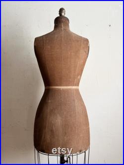 vintage dress form antique mannequin dated 1922 farmhouse sewing decor