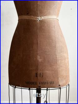 vintage dress form antique mannequin dated 1922 farmhouse sewing decor
